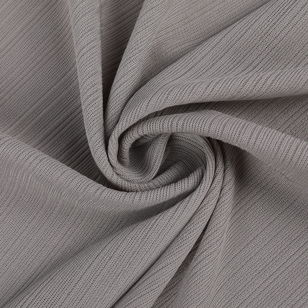 Rib Mukava ylellinen silkki -sisähäiriö neulotut kankaat, jotka sopivat naisten vaatteisiin