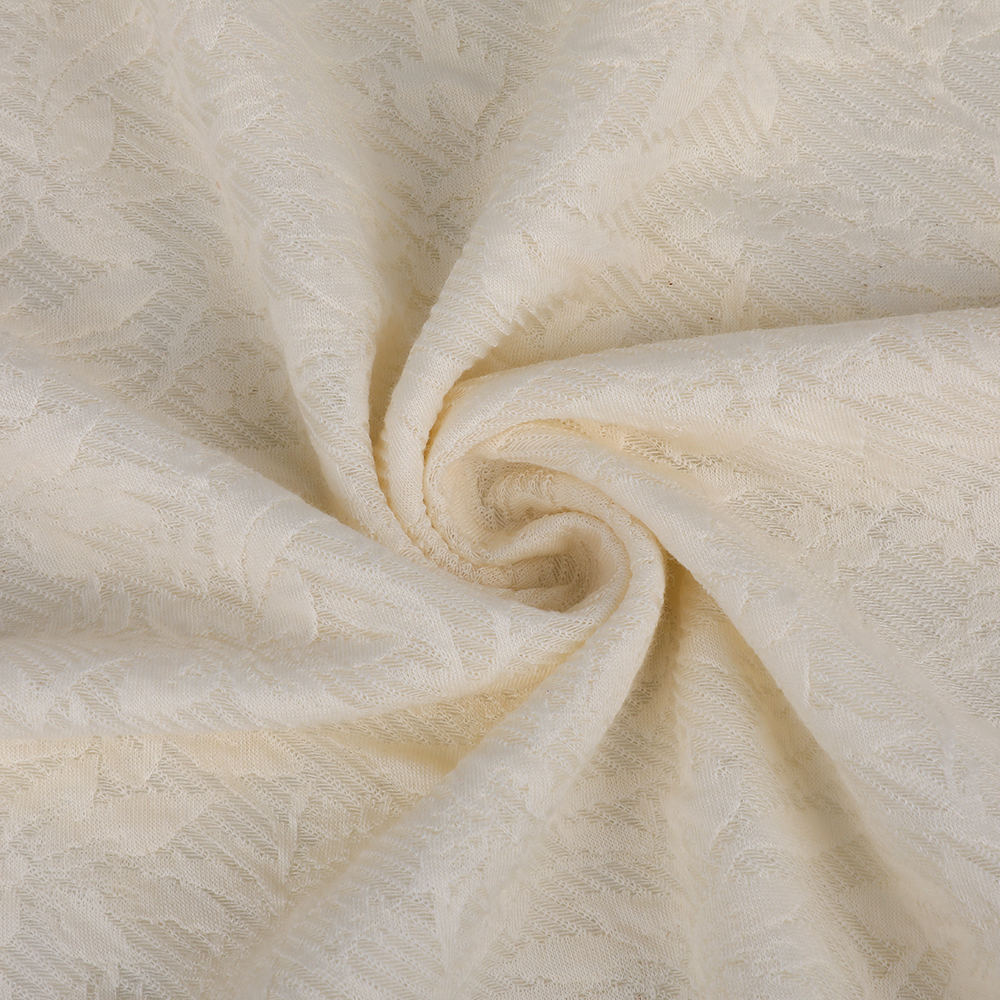 Lukitus Jacquard hengittävä seksikäs ihoystävällinen neulottu kangas, joka sopii naisille